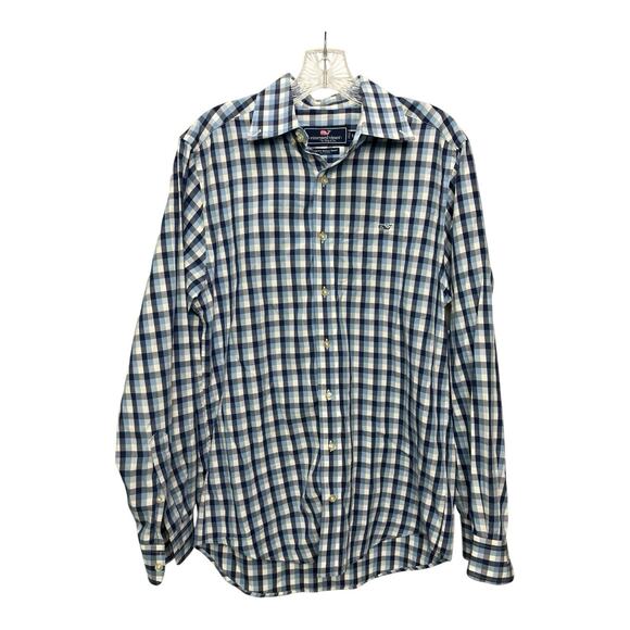 Vineyard Vines Whale Shirt Men's Small Plaid Slim Fit Button Down - Picture 1 of 7
